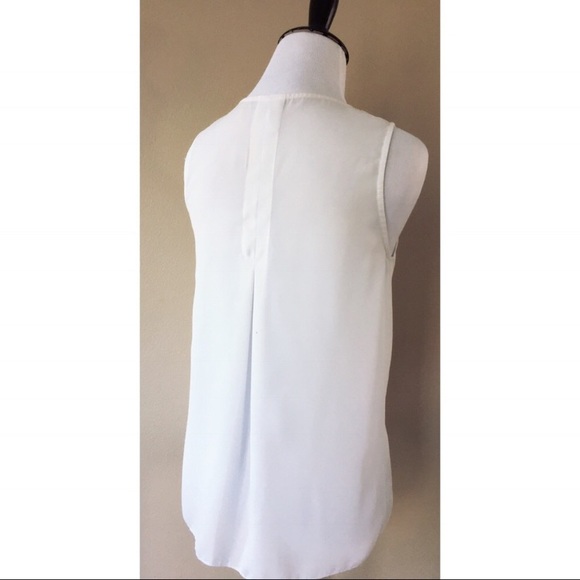🆕 ASOS Split Pleat Ash White Sleeveless Tank Top - Picture 4 of 4